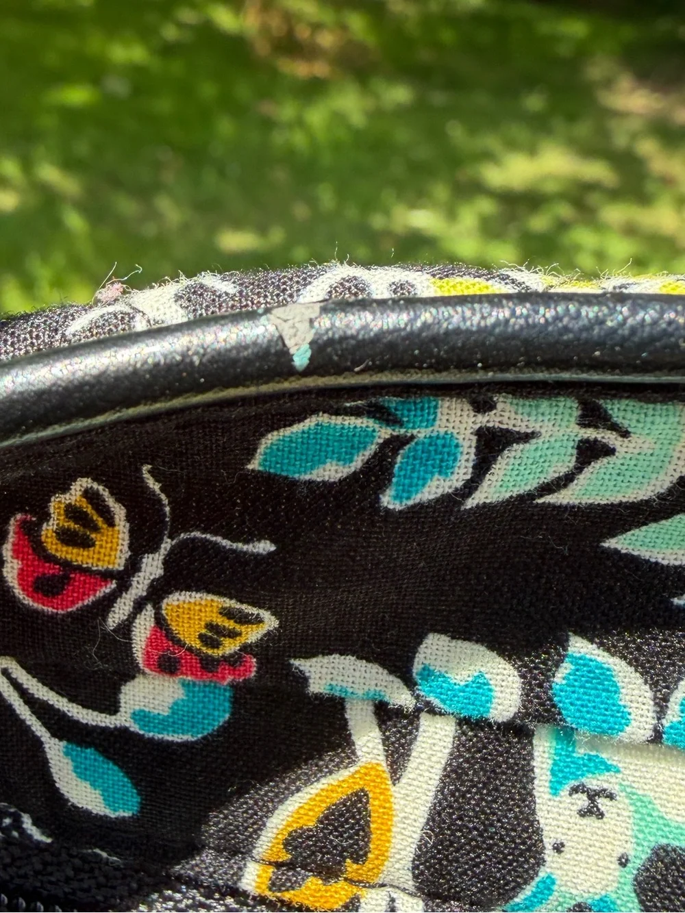 Vera Bradley Small Tote Winter Palace Faux Leather Trim Quilted Bag